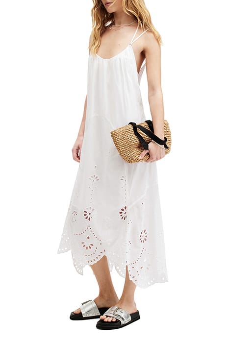 AREENA EMB DRESS OPTIC WHITE 7