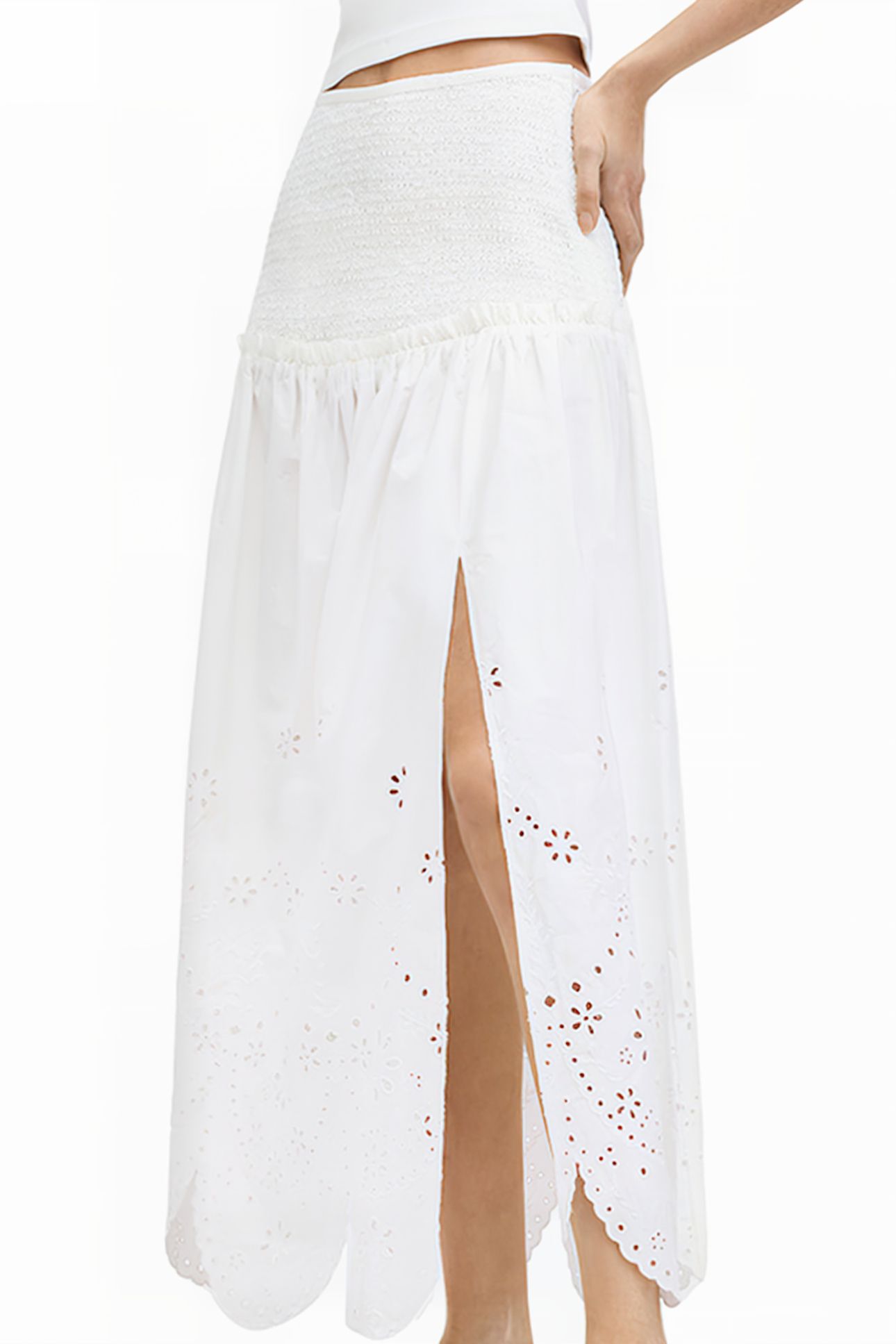 ALEX EMB SKIRT OFF WHITE 6