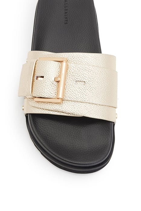 ELLIE STUD SLIDER METALLIC GOLD 4
