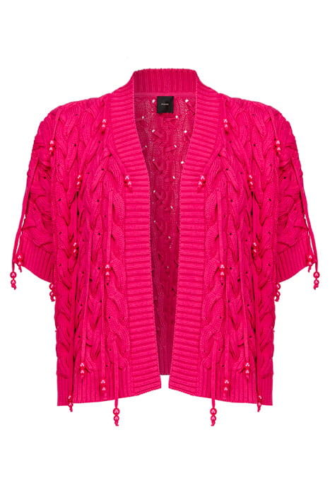 ARGILLA PONCHO MIX TRECCE E FETTUCCE RASPBERRY RED 1