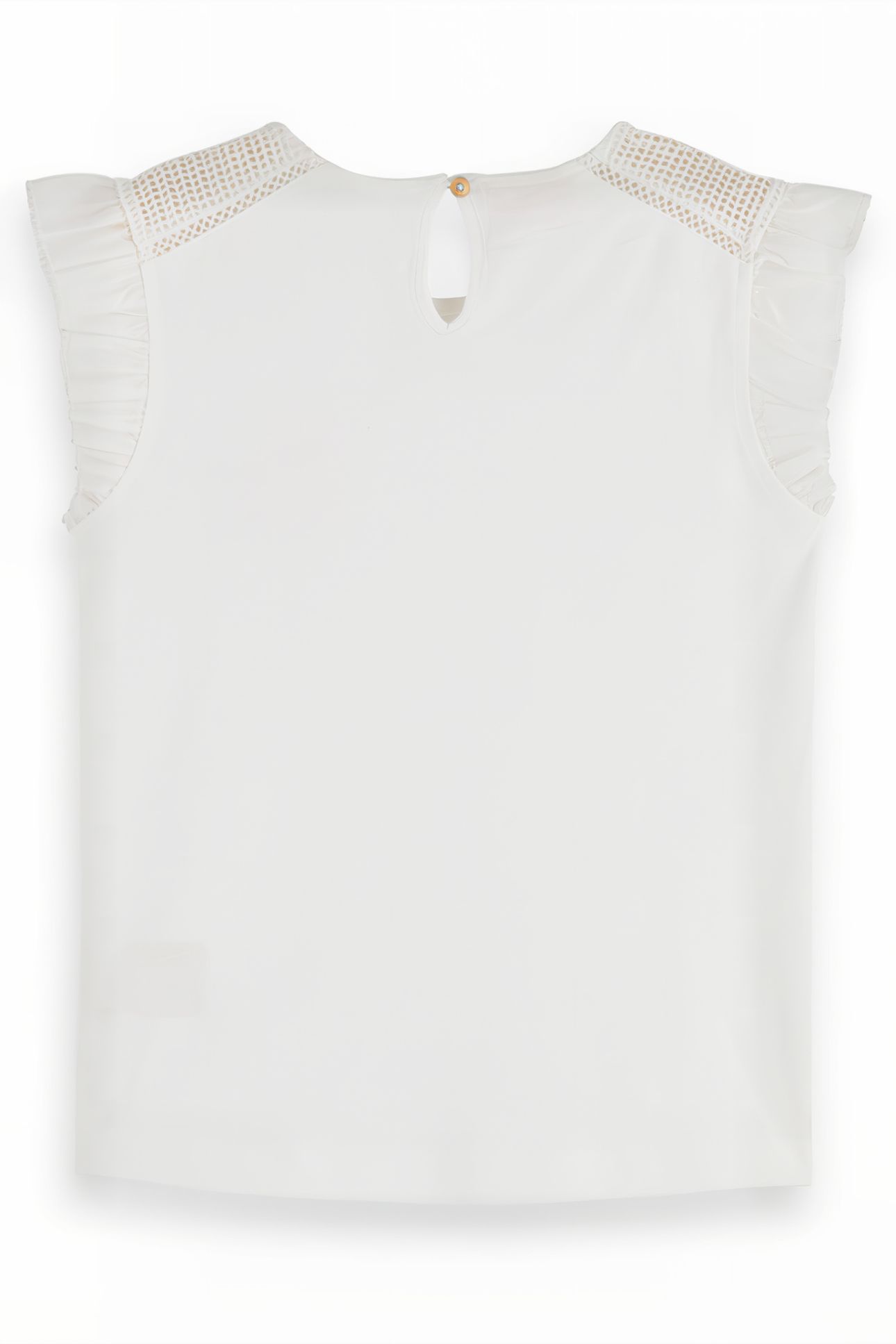 WOVEN DETAIL REGULAR-FIT T-SHIRT WHITE 2