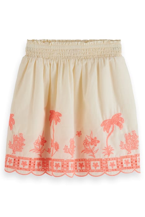 NEON EMBROIDERED SKIRT ECRU 1