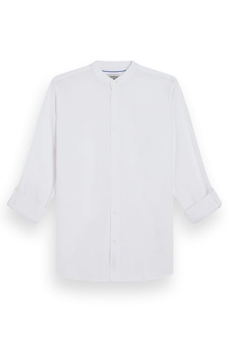 REGULAR FIT COTTON LINEN SHIRT WHITE 4