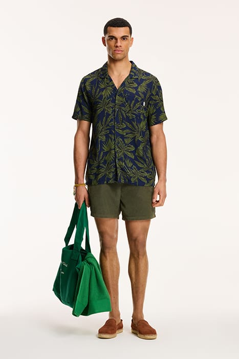 PALM LEAVES SHIRT ROYAL BLUE 5