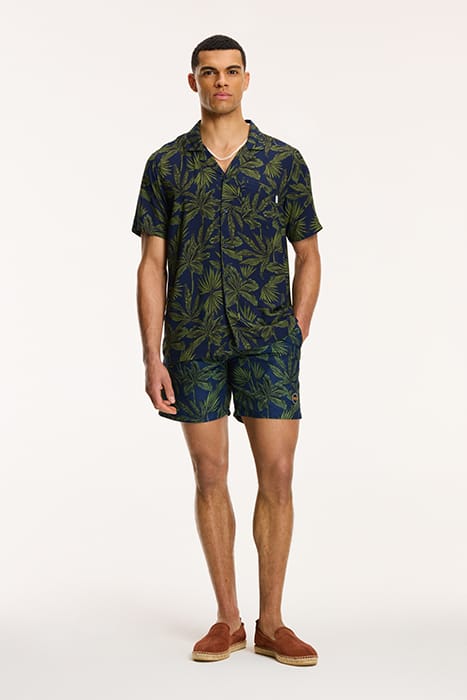 PALM LEAVES SHIRT ROYAL BLUE 3