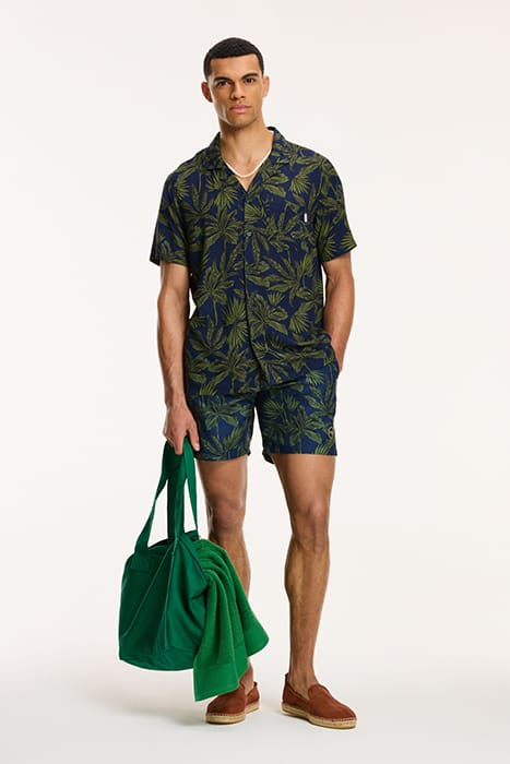 PALM LEAVES SHIRT ROYAL BLUE 6