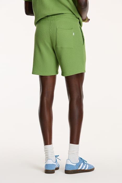 OSCAR WAFFLE STRUCTURE SHORTS LIGHT OLIVE GREEN 2