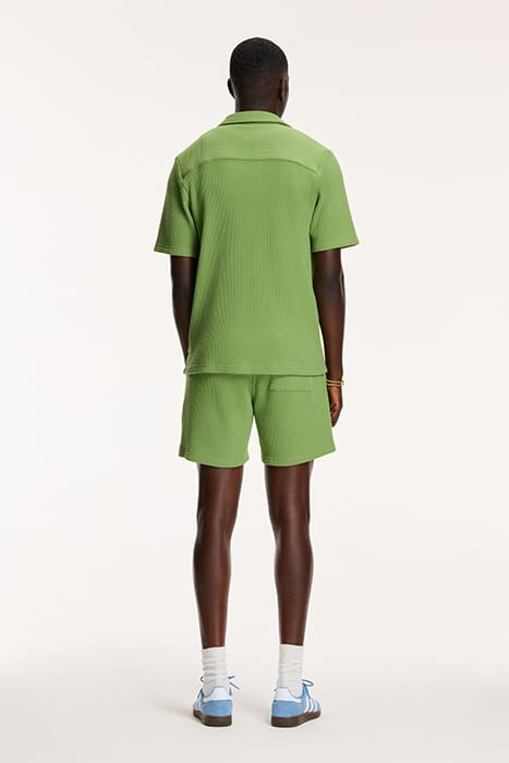 OSCAR WAFFLE STRUCTURE SHORTS LIGHT OLIVE GREEN 4