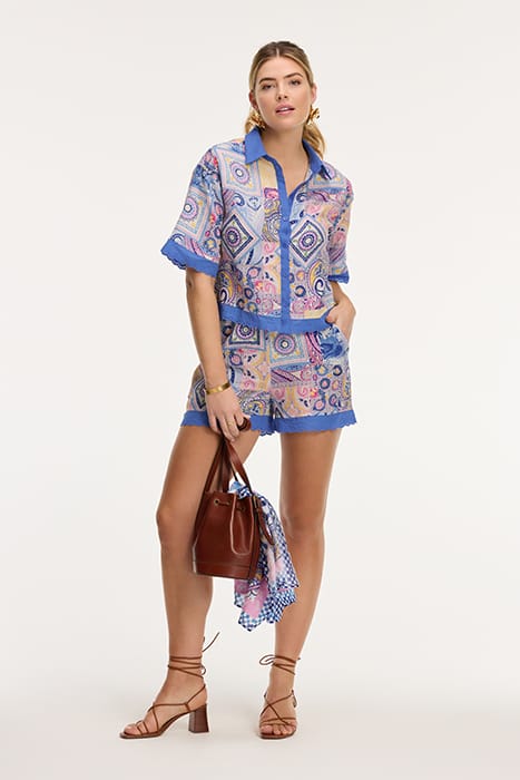 MAX SHORTS PAISLEY BANNER PAISLEY BANNER BLUE 6