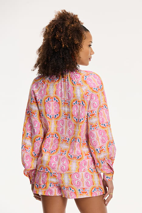 EZRA BLOUSE MYKONOS PAISLEY ORANGE MYKONOS PAISLEY 2