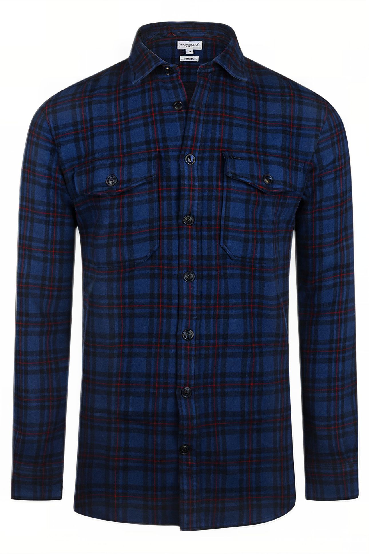 MCG TARTAN OVERSHIRT NAVY 1
