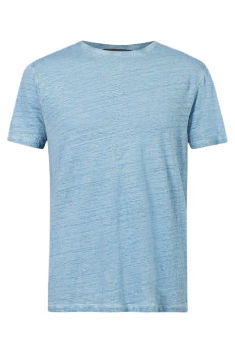 MOTT REGULAR FIT SS LINEN CREW WITH COLD PALE AQUA 1