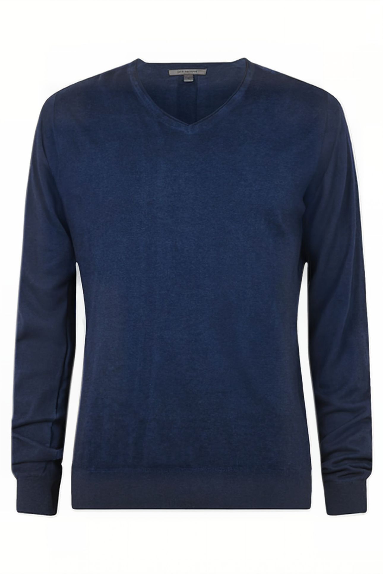 DREW LS SILK BLEND MAGIC WASH VEE DARK NAVY 1