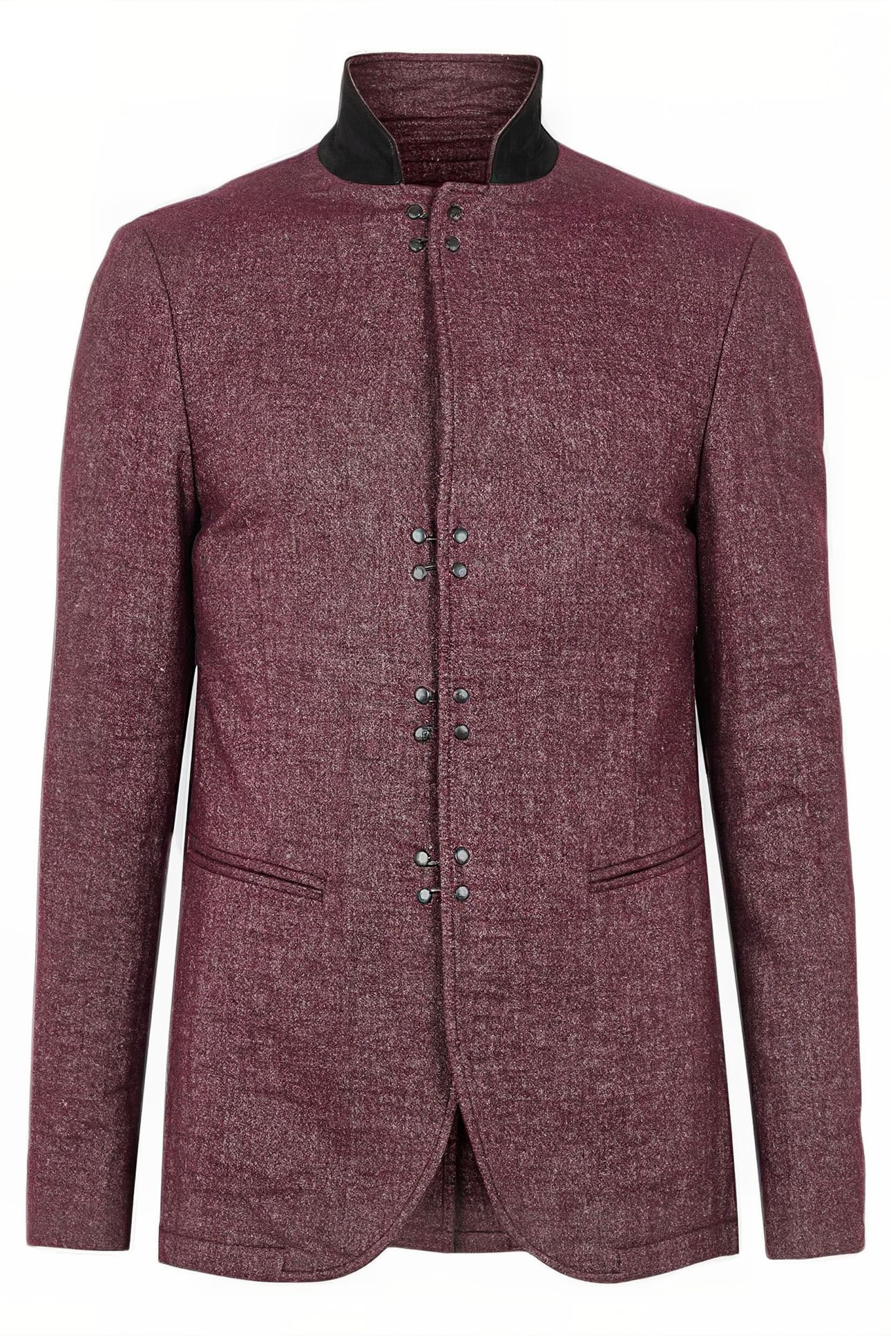 SLIM FIT NOTCH LAPEL JACKET WITH A HOOK OXBLOOD 1