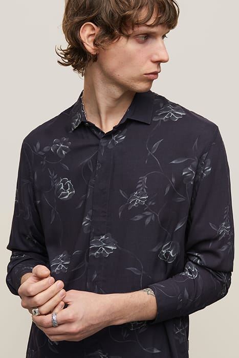 RODNEY LS SPORT SHIRT CONCEALED PLACKET STEEL GREY 2
