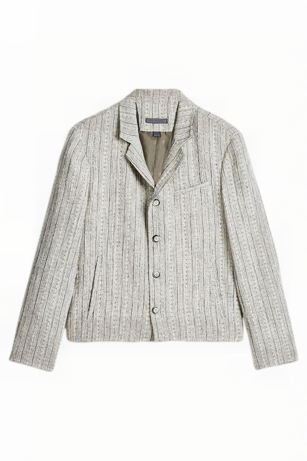 SHORT JACKET WITH WELT CHEST PKT ANGLED BLACK/WHITE 2