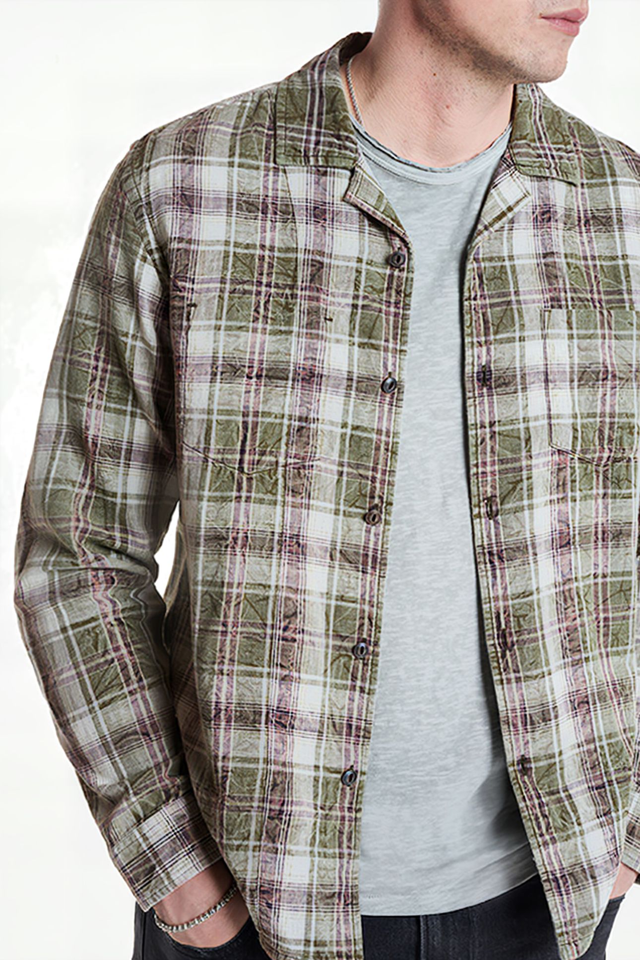 STANTON L/S REVERSIBLE - OVERSIZE REVERS DARK MOSS 3