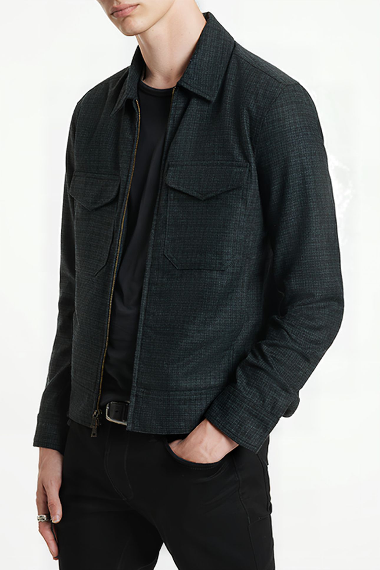 LANDON JACKET - ZIPPER CLOSURE ZIP-OUT H MOSS 1