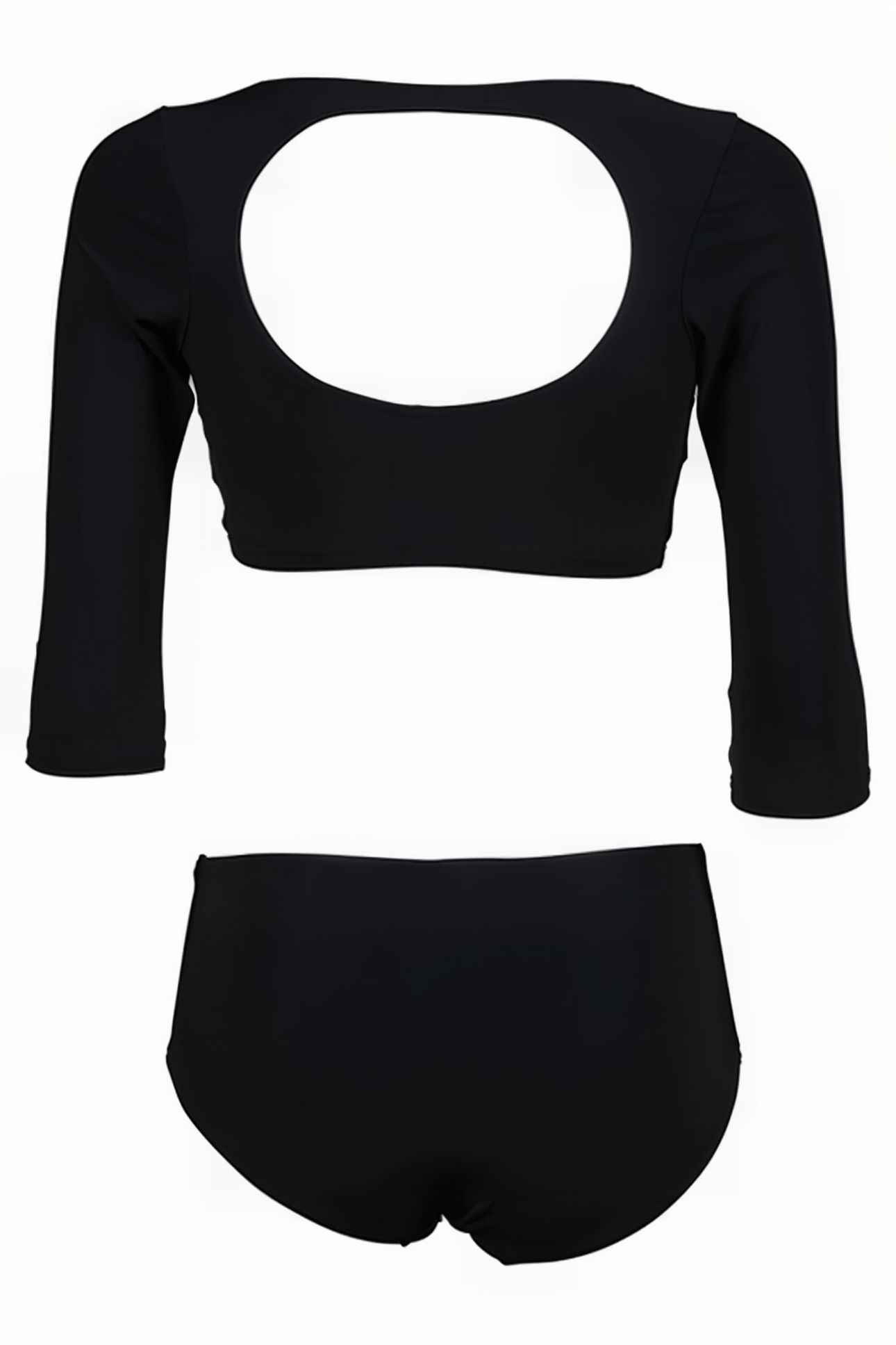 W ICONS TEAM STRIPE CROP TOP TWO PIECES BLACK 2