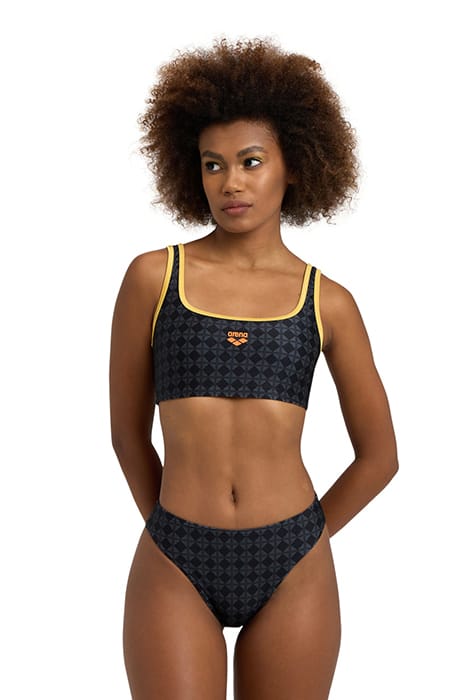 WOMEN'S ARENA 50TH BIKINI BRALETTE BLACK MULTI-GOLD 1