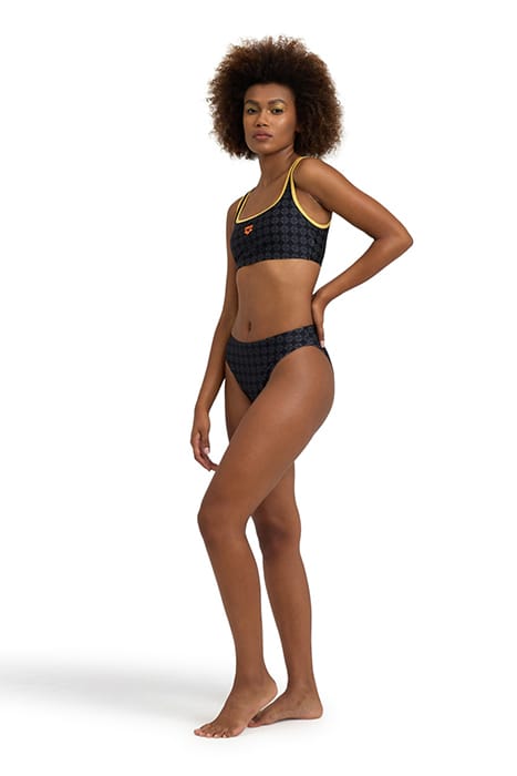 WOMEN'S ARENA 50TH BIKINI BRALETTE BLACK MULTI-GOLD 3