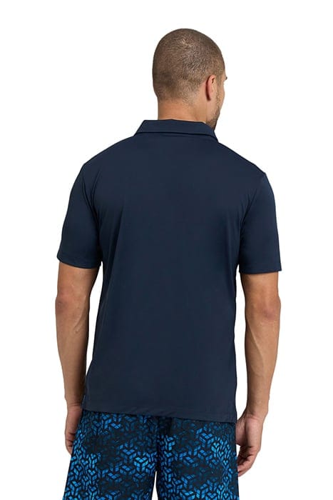 MEN'S POLOSHIRT SOLID NAVY-AQUA 2