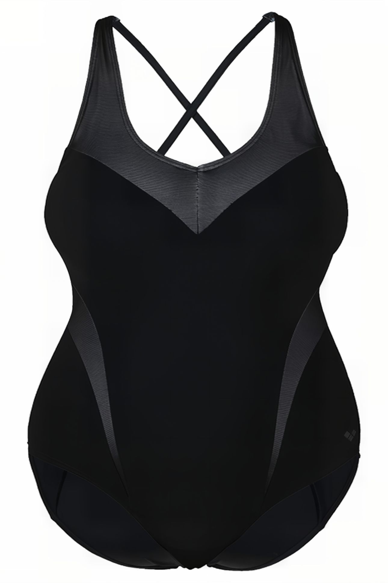 W ISABEL LIGHT CROSS BACK ONE PIECE PLUS BLACK-WHITE 4