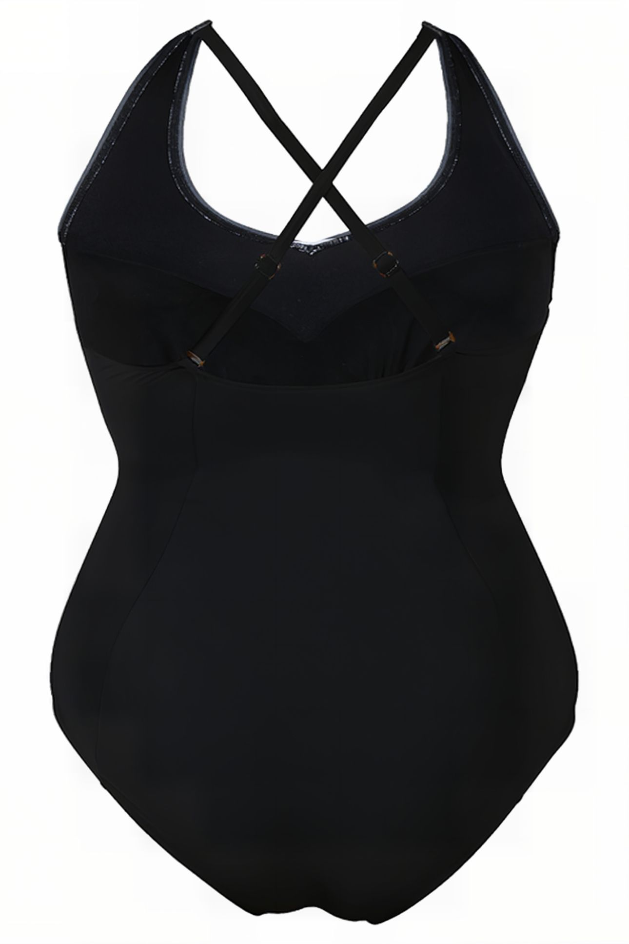 W ISABEL LIGHT CROSS BACK ONE PIECE PLUS BLACK-WHITE 5