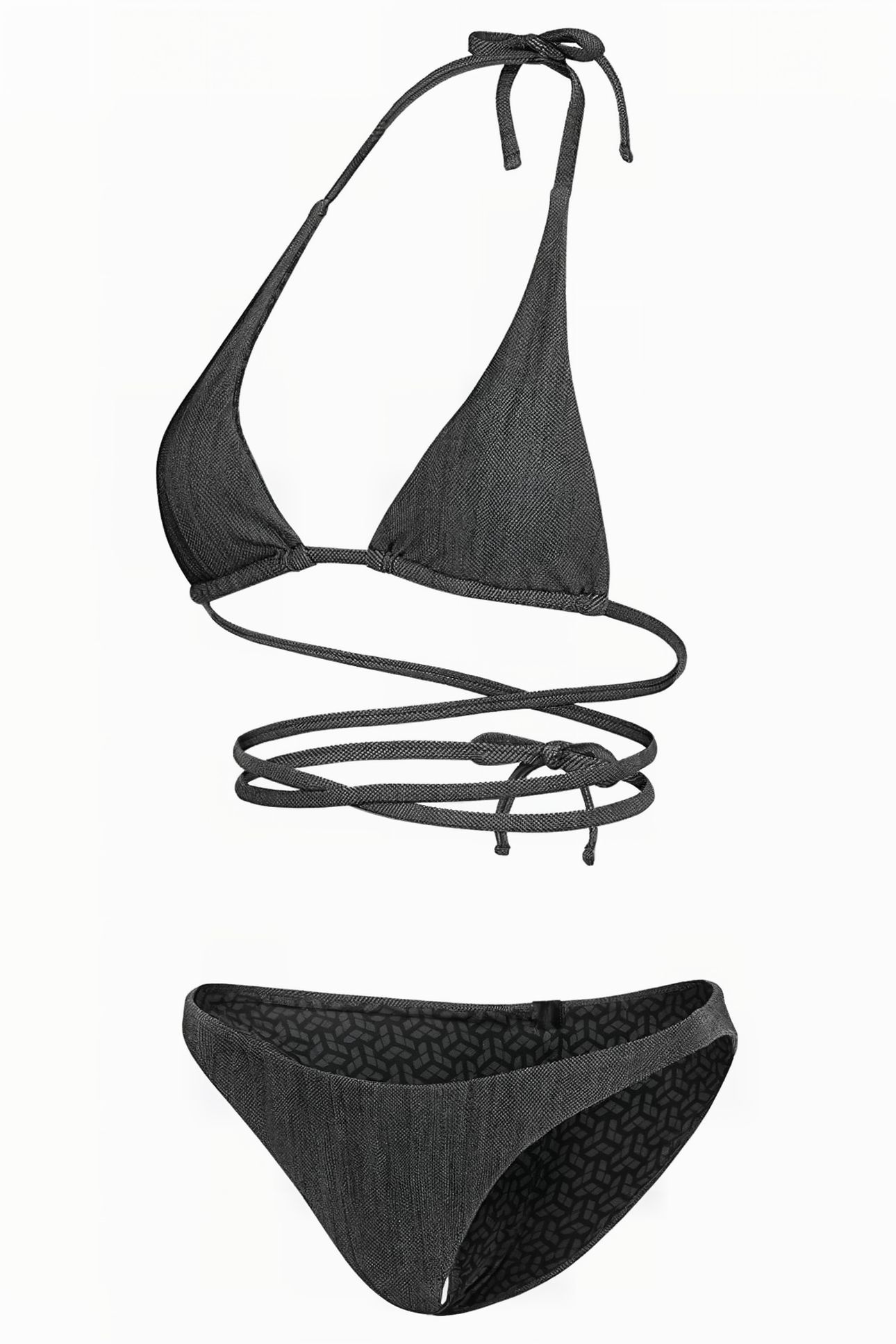 WOMEN'S ARENA TECH WOOL TRIANGLE BIKINI BLACK 6