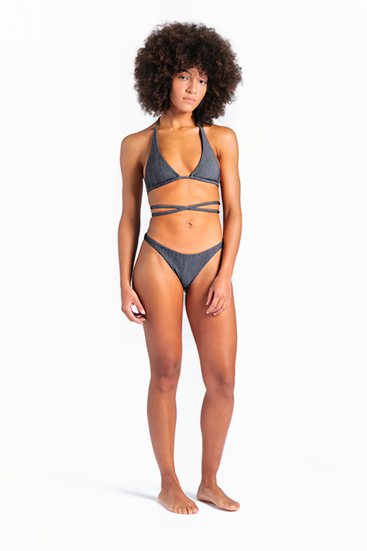 WOMEN'S ARENA TECH WOOL TRIANGLE BIKINI BLACK 3