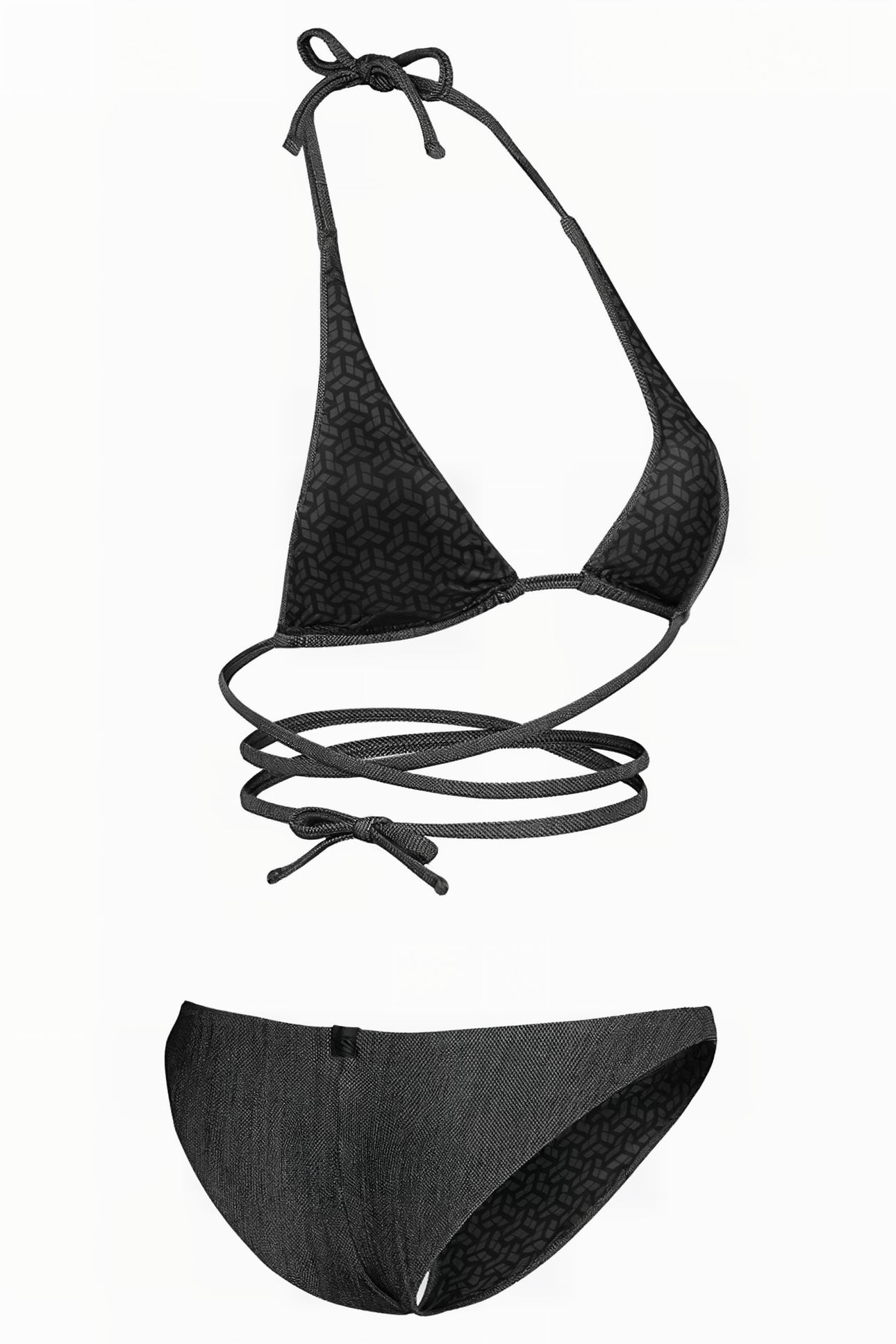 WOMEN'S ARENA TECH WOOL TRIANGLE BIKINI BLACK 7