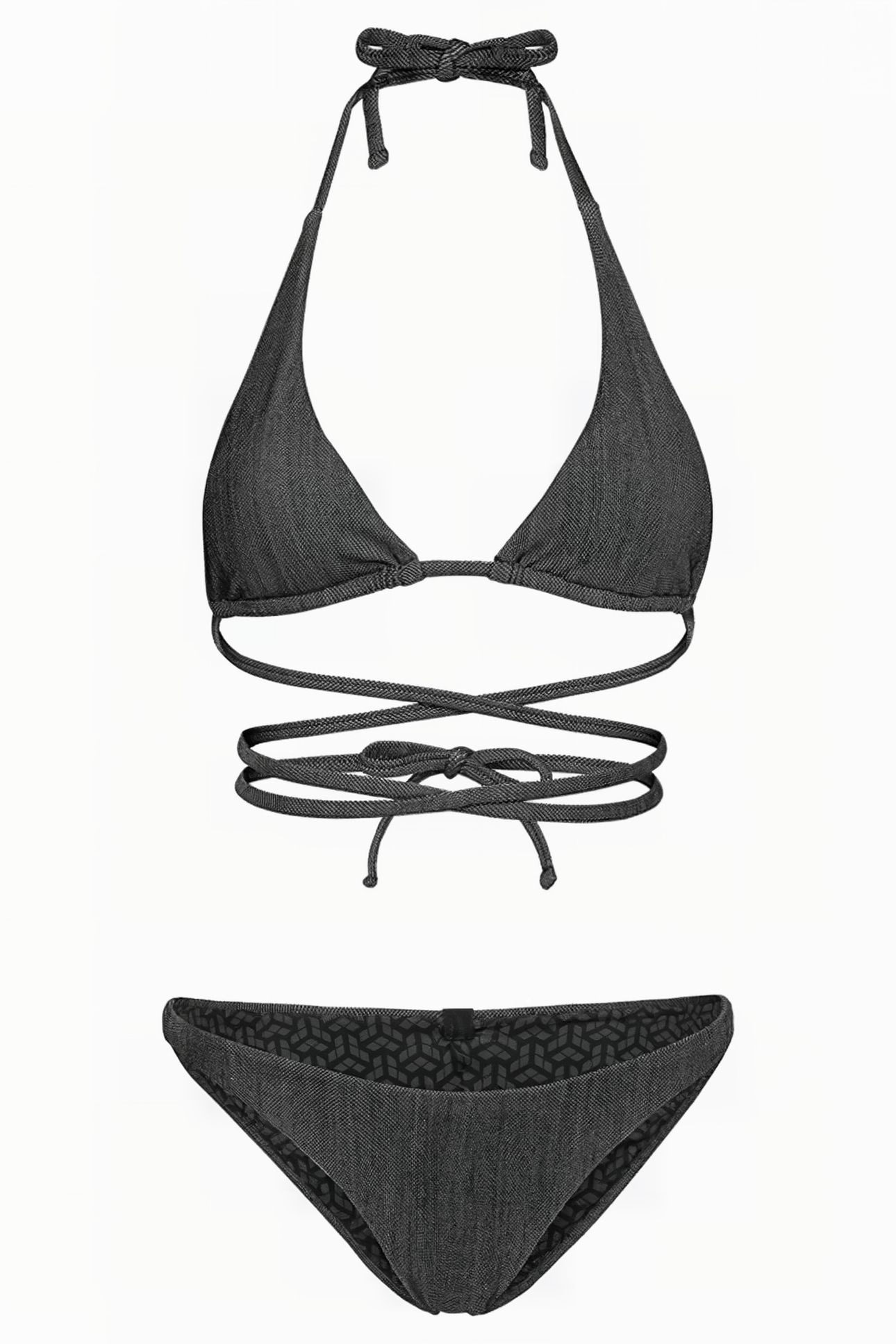 WOMEN'S ARENA TECH WOOL TRIANGLE BIKINI BLACK 4