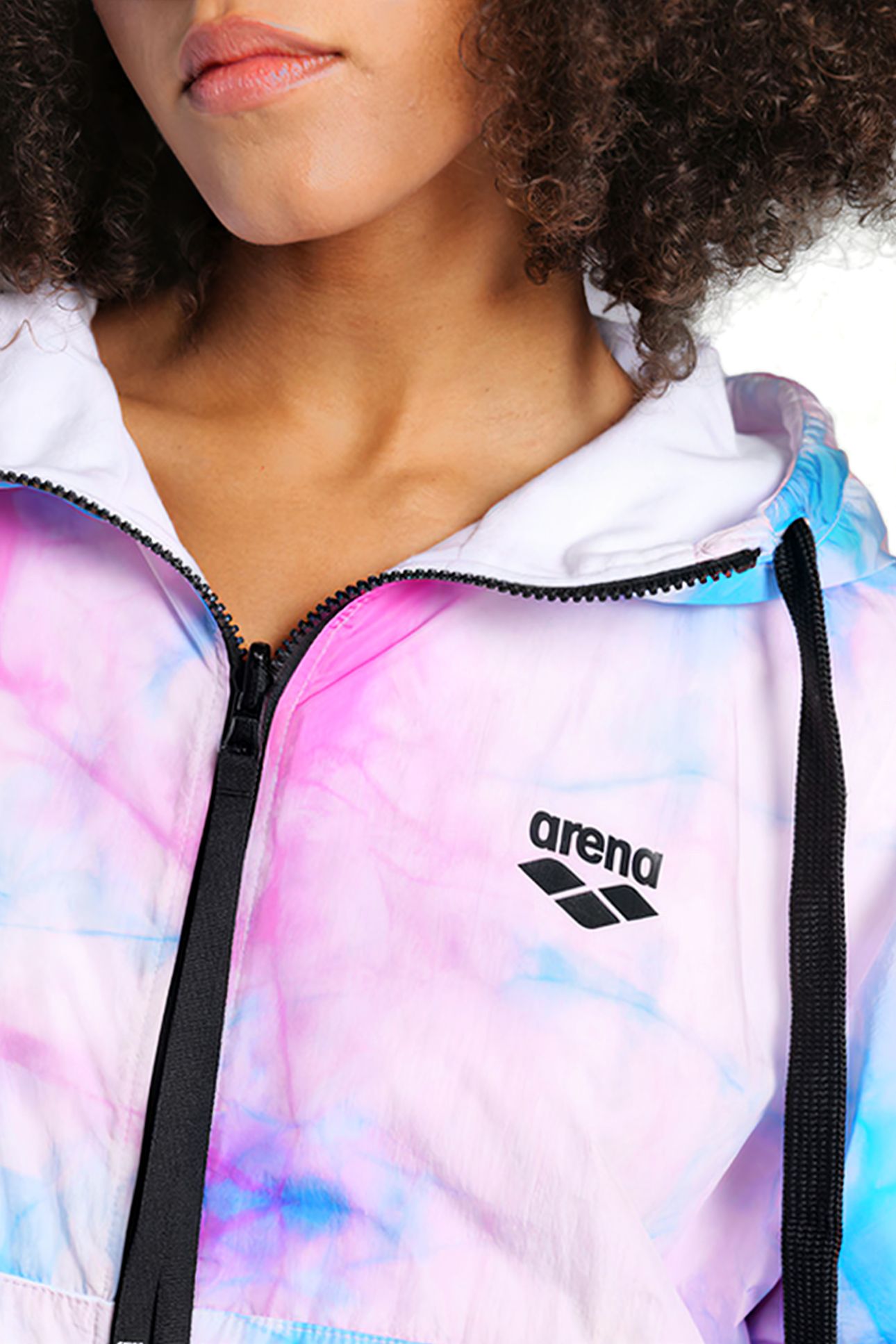 WOMEN'S HOODED JACKET MPH CYAN MULTI TIE&DYE 6