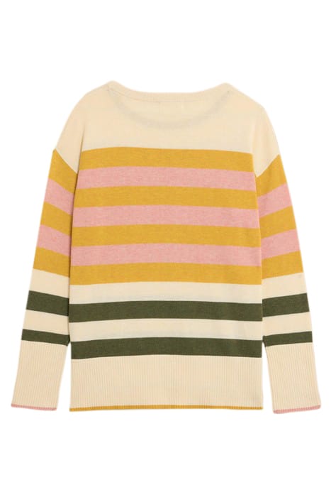 OLIVE STRIPE JUMPER NATURAL 3