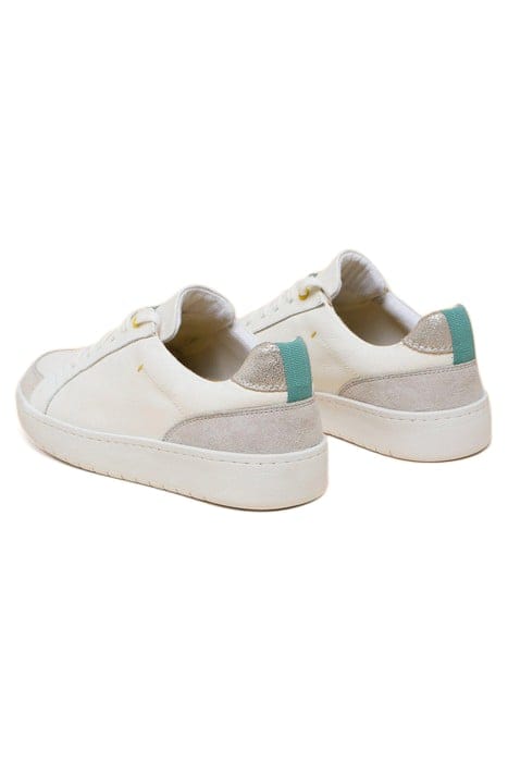LILY LEATHER SUEDE TRAINER WHITE 2