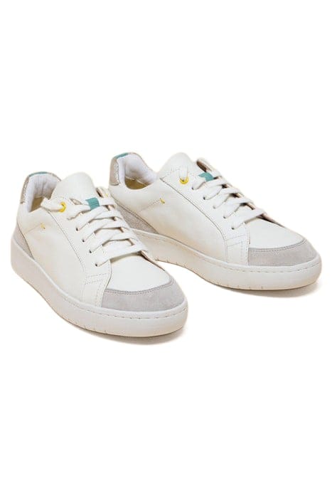 LILY LEATHER SUEDE TRAINER WHITE 1