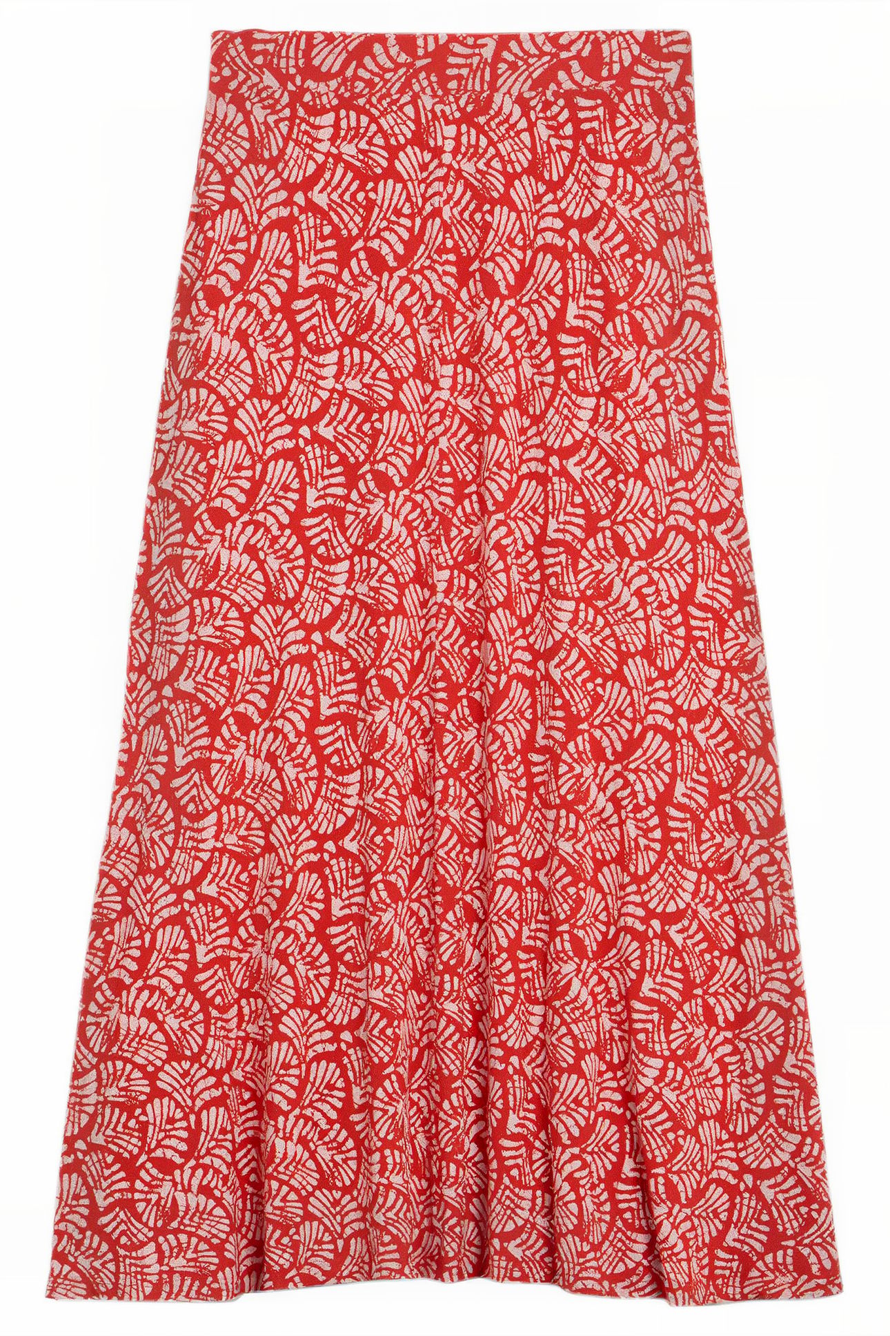 JADA ECO VERO MAXI SKIRT RED PRINTED 2