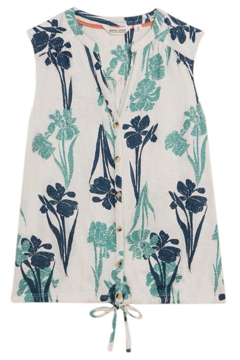 TULIP JERSEY SLEEVELE SHIRT WHITE PRINTED 2