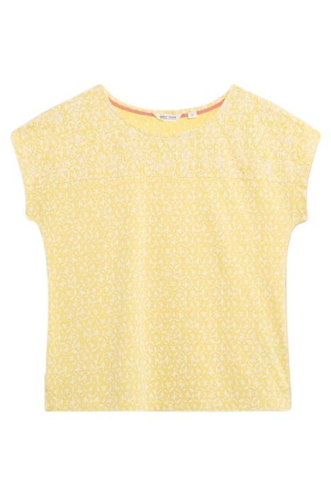 ANTHEA EMBROIDERY TOP YELLOW PRINTED 1