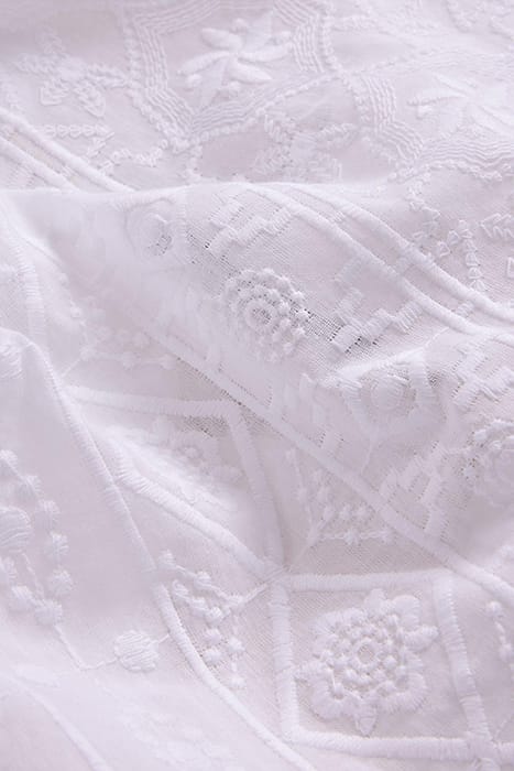 EMBROIDERED TIE HEM TOP BRILLIANT WHITE 4