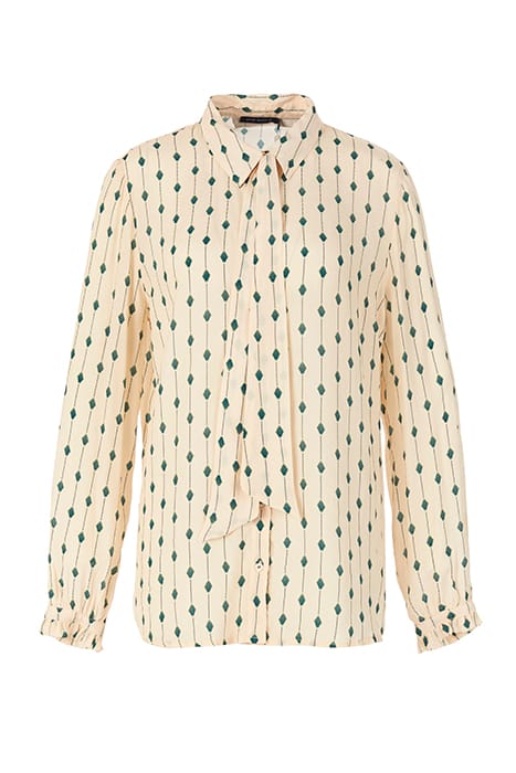 VISCOSE TIE SHIRT IN WHITE 4