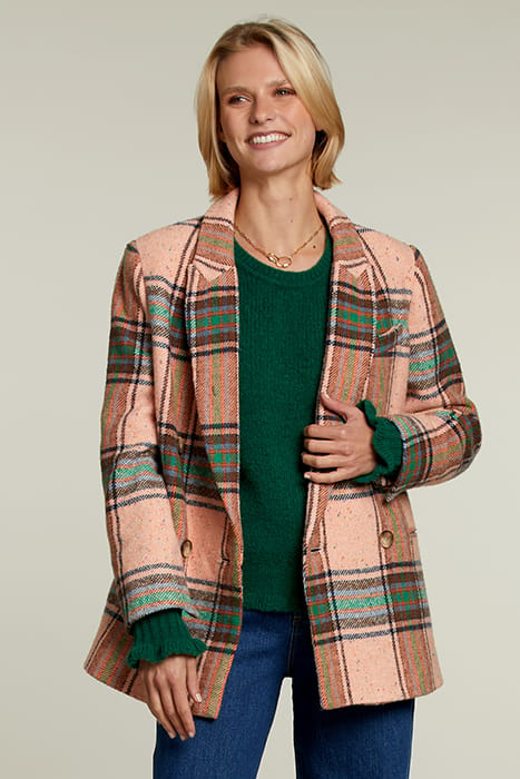 MULTI CHECKED BLAZER 4 BUTTONS 1