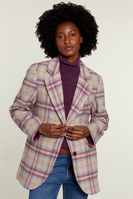 MULTI CHECKED FITTED BLAZER 1