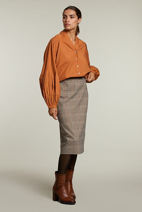 BROWN BLOUSE BALLOON SLEEVES 3