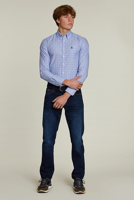 CHECKED SHIRT BLUE/WHITE - S 3