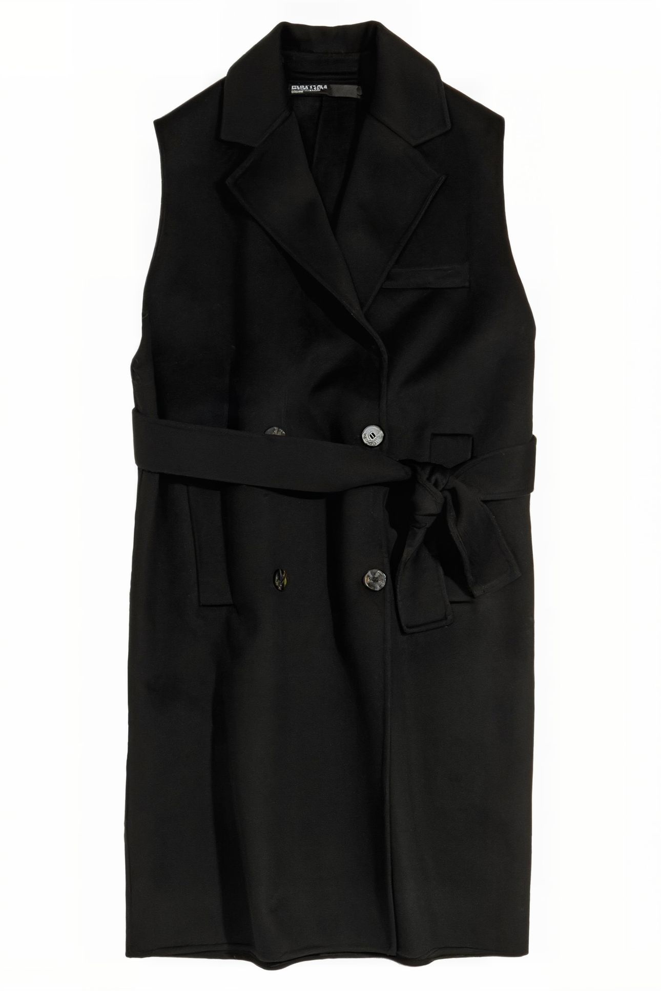BLACK DOUBLE-FACE TAILORED VEST 3
