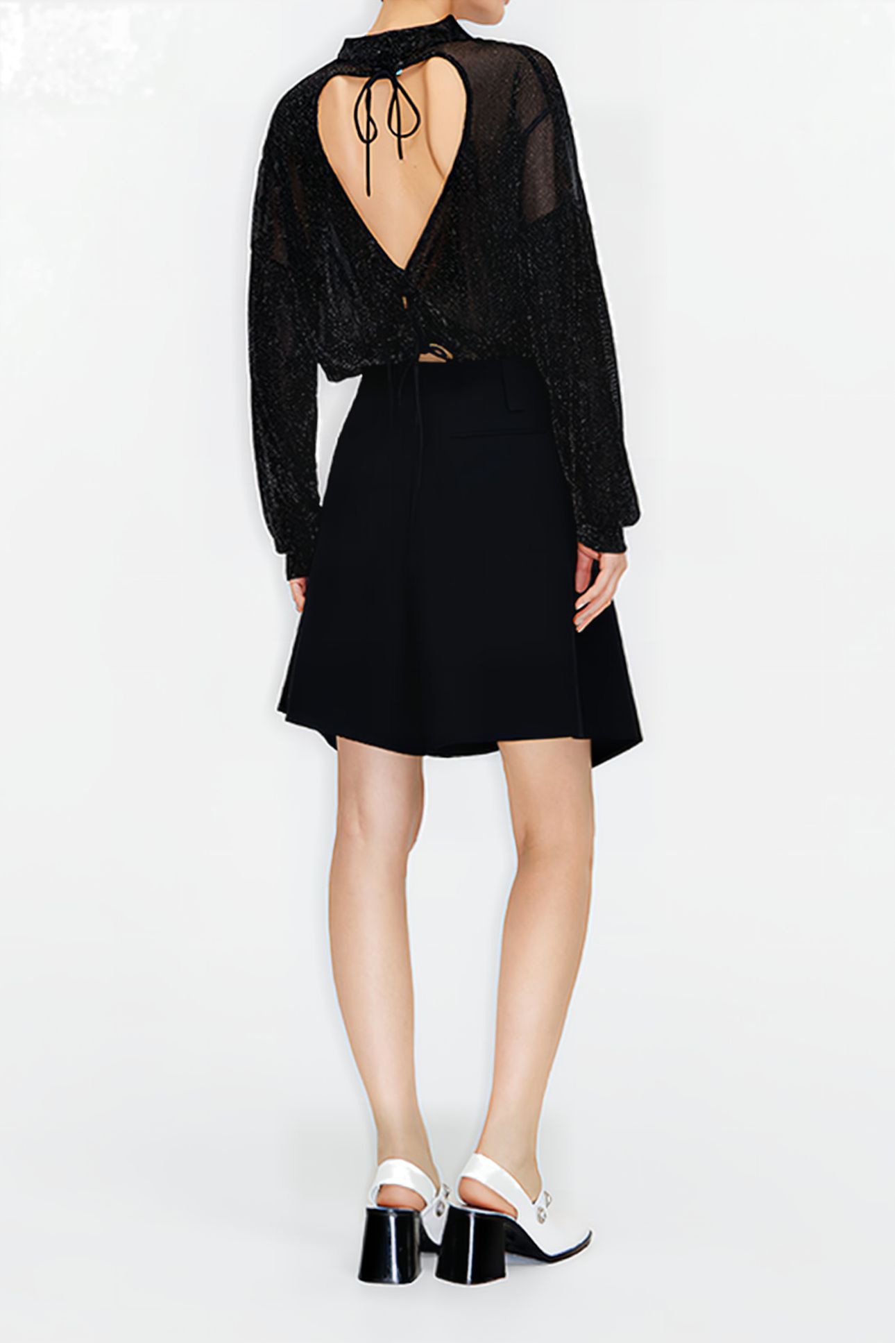 BLACK A-LINE SKORT 2