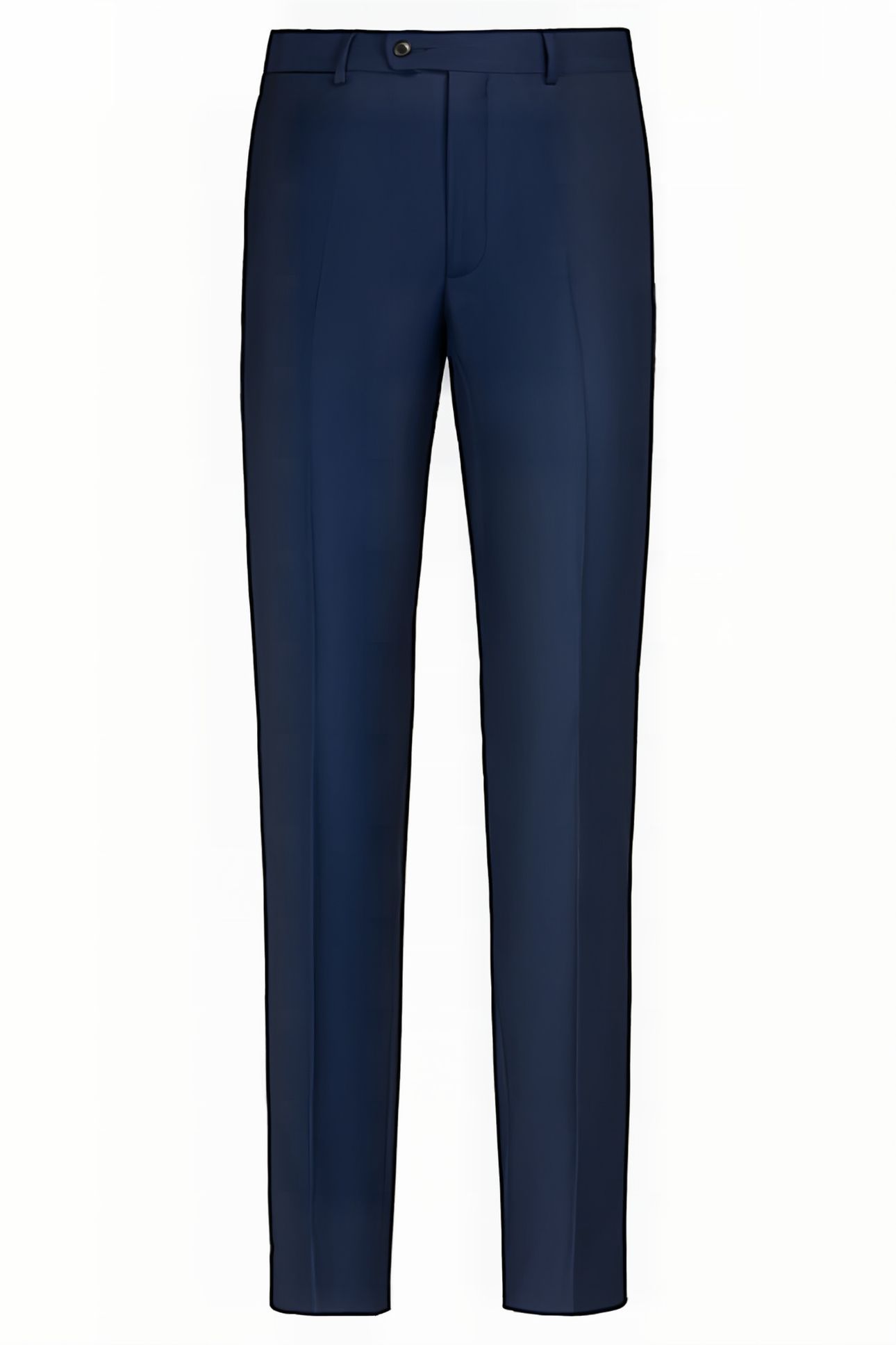 BLUE BIRD'S EYE SLIM LEG STRAIGHT TROUSERS 3