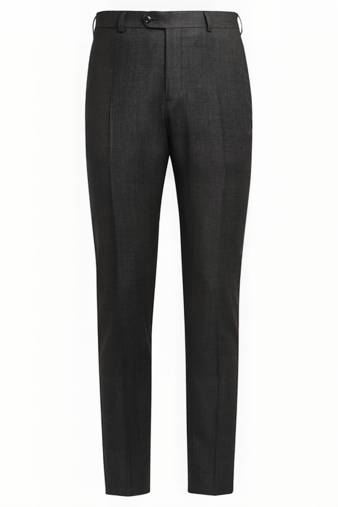 DARK GREY BIRD'S EYE SLIM LEG STRAIGHT SUIT TROUSERS 4