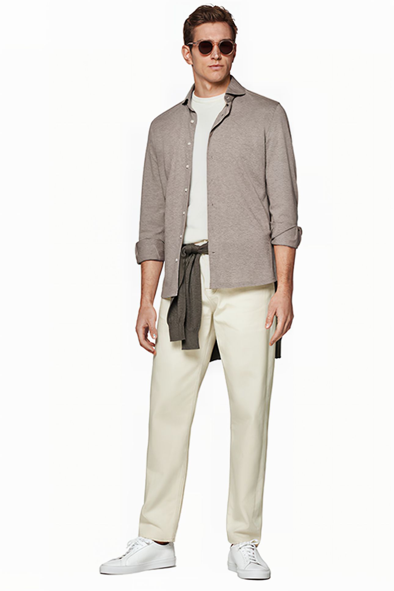 LIGHT BROWN EXTRA SLIM FIT SHIRT 2